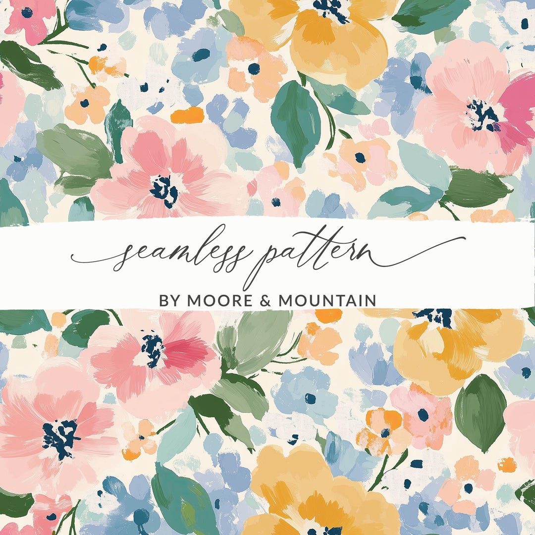 Pastel Spring Wildflowers Pattern Background, Easter Floral Background ...