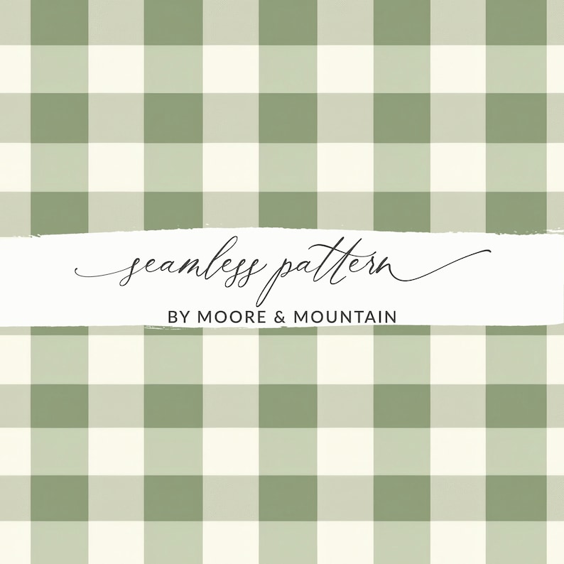 May include: A seamless pattern featuring alternating green and white squares. The pattern is a classic gingham design, perfect for adding a touch of rustic charm to any project.