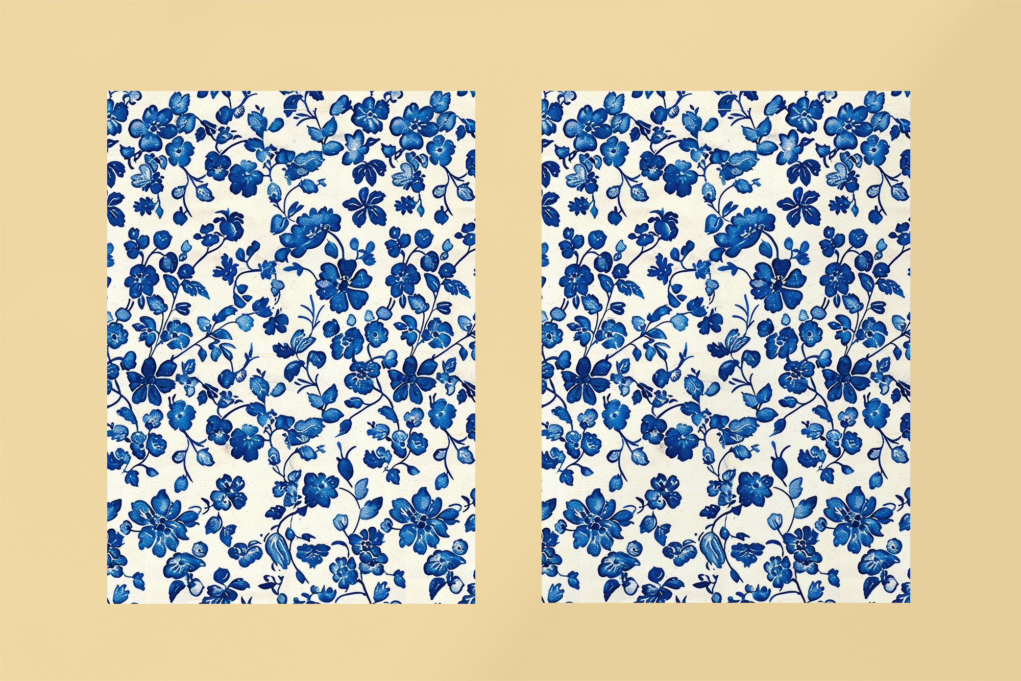 Society6 ケース Ocean Blue Flower Pattern NextWall Sketched Floral - Blue