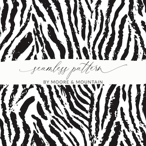 May include: Black and white zebra stripe pattern seamless repeat. The stripes are thick and have a rough, textured look. The pattern is perfect for fabric, wallpaper, or other design projects.