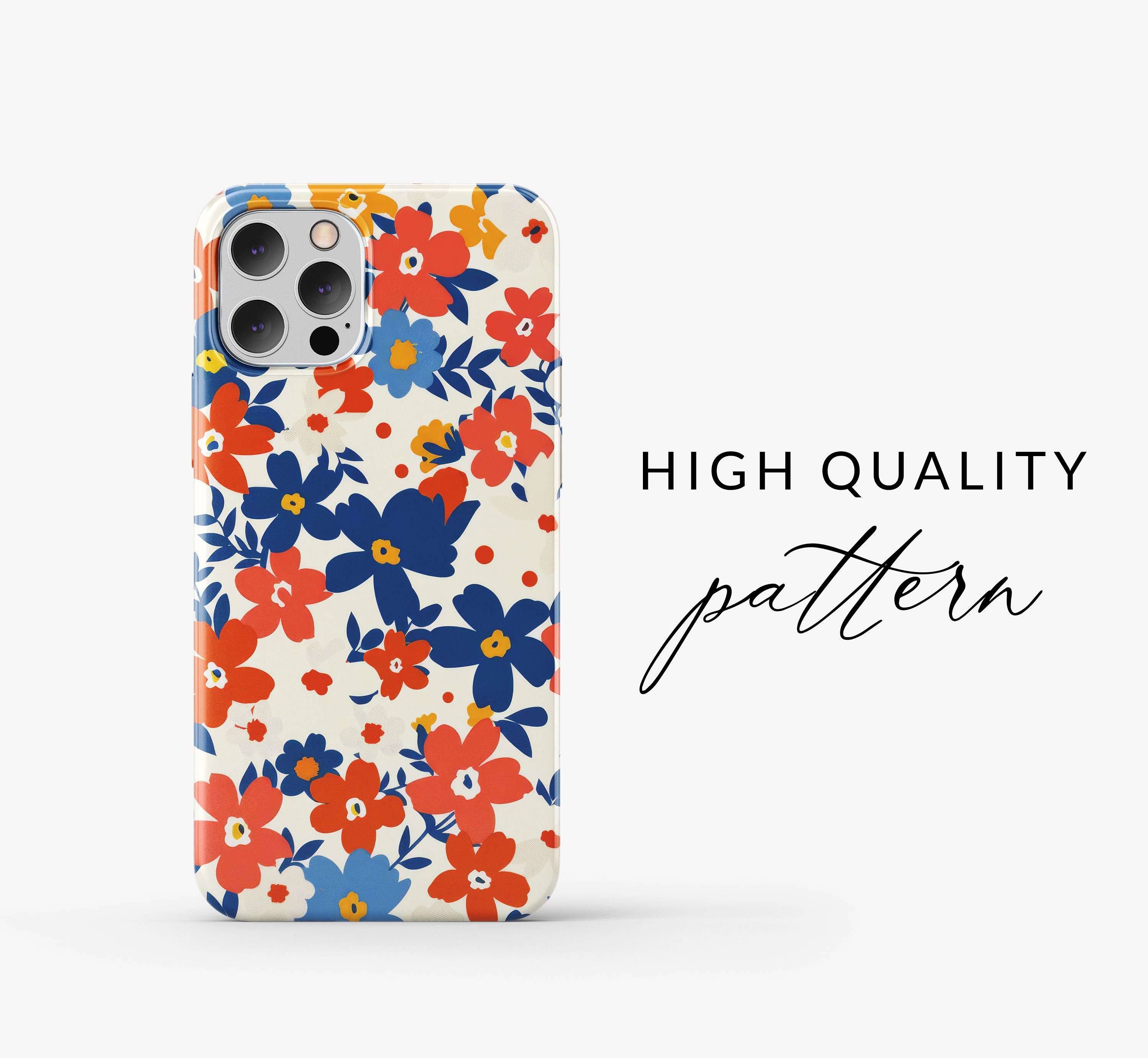 Red White and Blue Ditsy Floral Patriotic Background 4th of July ...