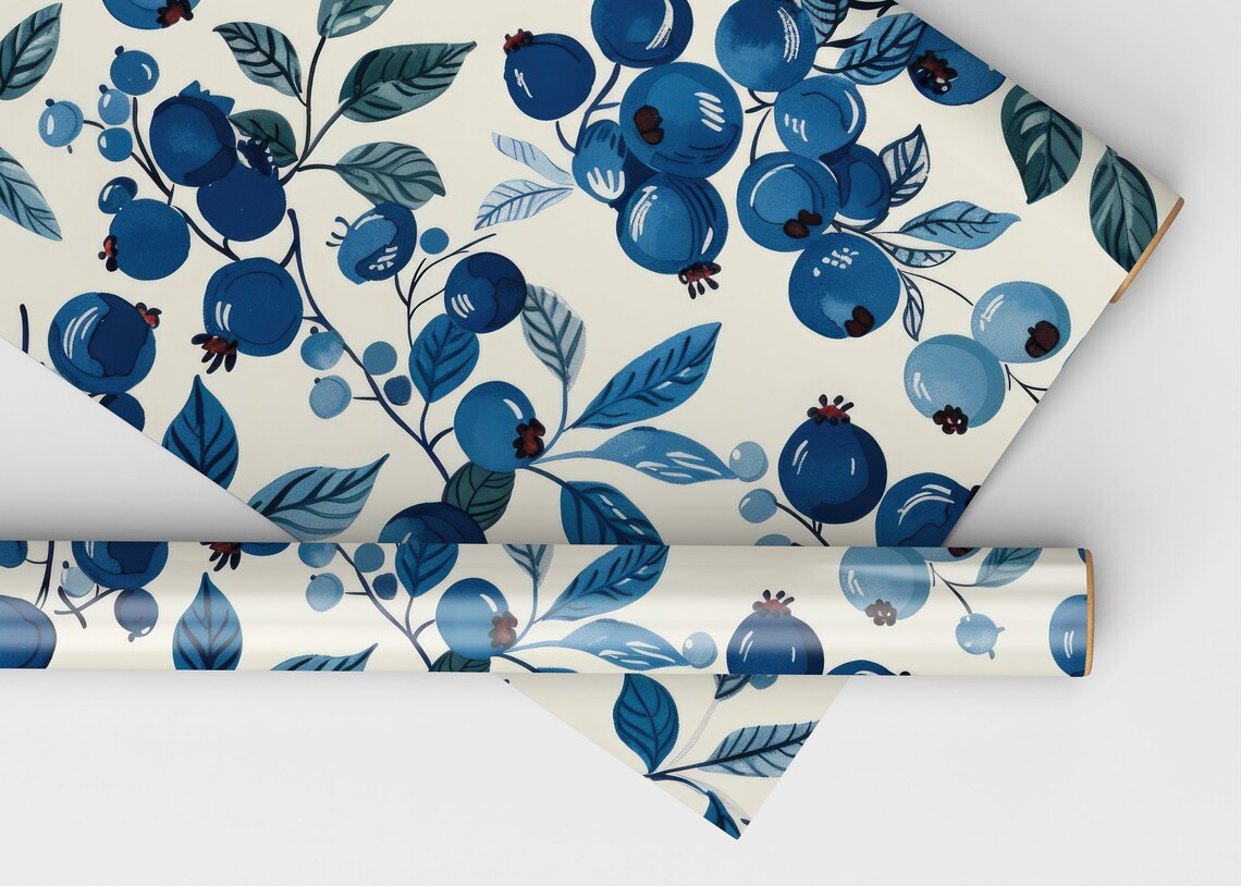 Seamless Blueberries Repeating Background Pattern Summer Berry Seamless ...