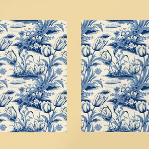 Seamless Toile De Juoy Pattern, Seamless Blue Toile Pattern, Seamless ...