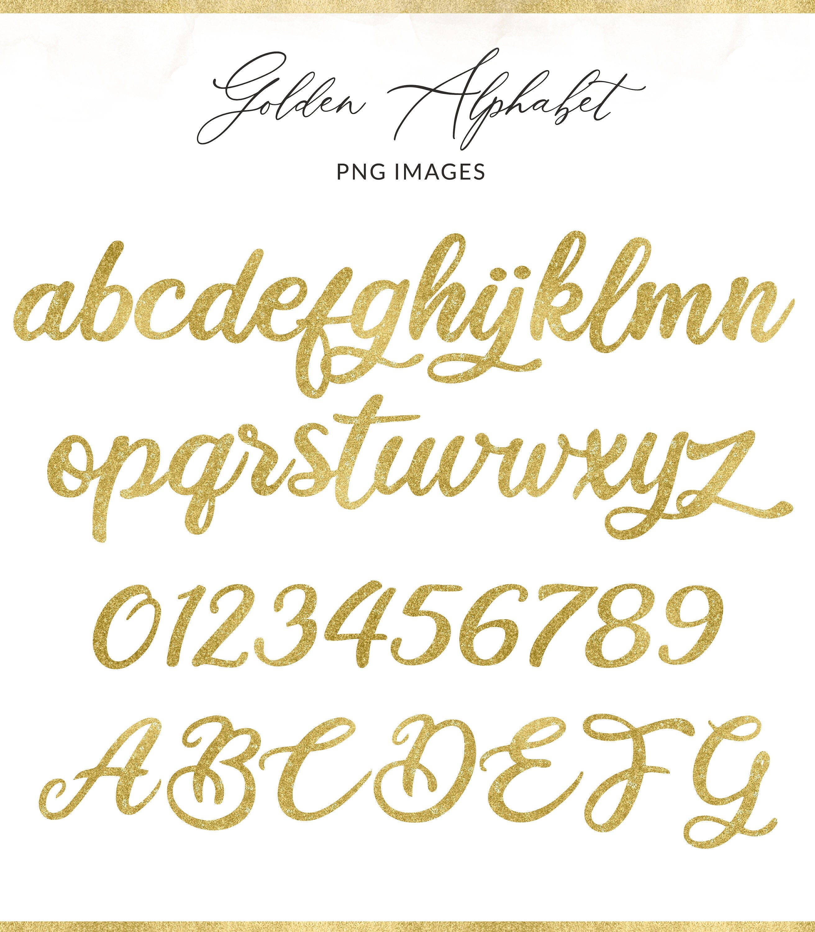 Gold Alphabet Letters Golden Alphabet, Gold Glitter Alphabet