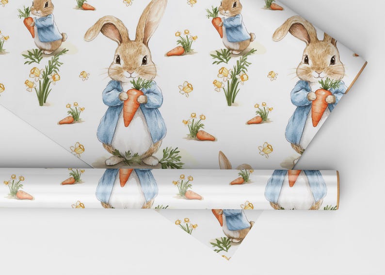 Vintage Rabbit Seamless Background Boy Rabbit Vintage Bunny Seamless ...