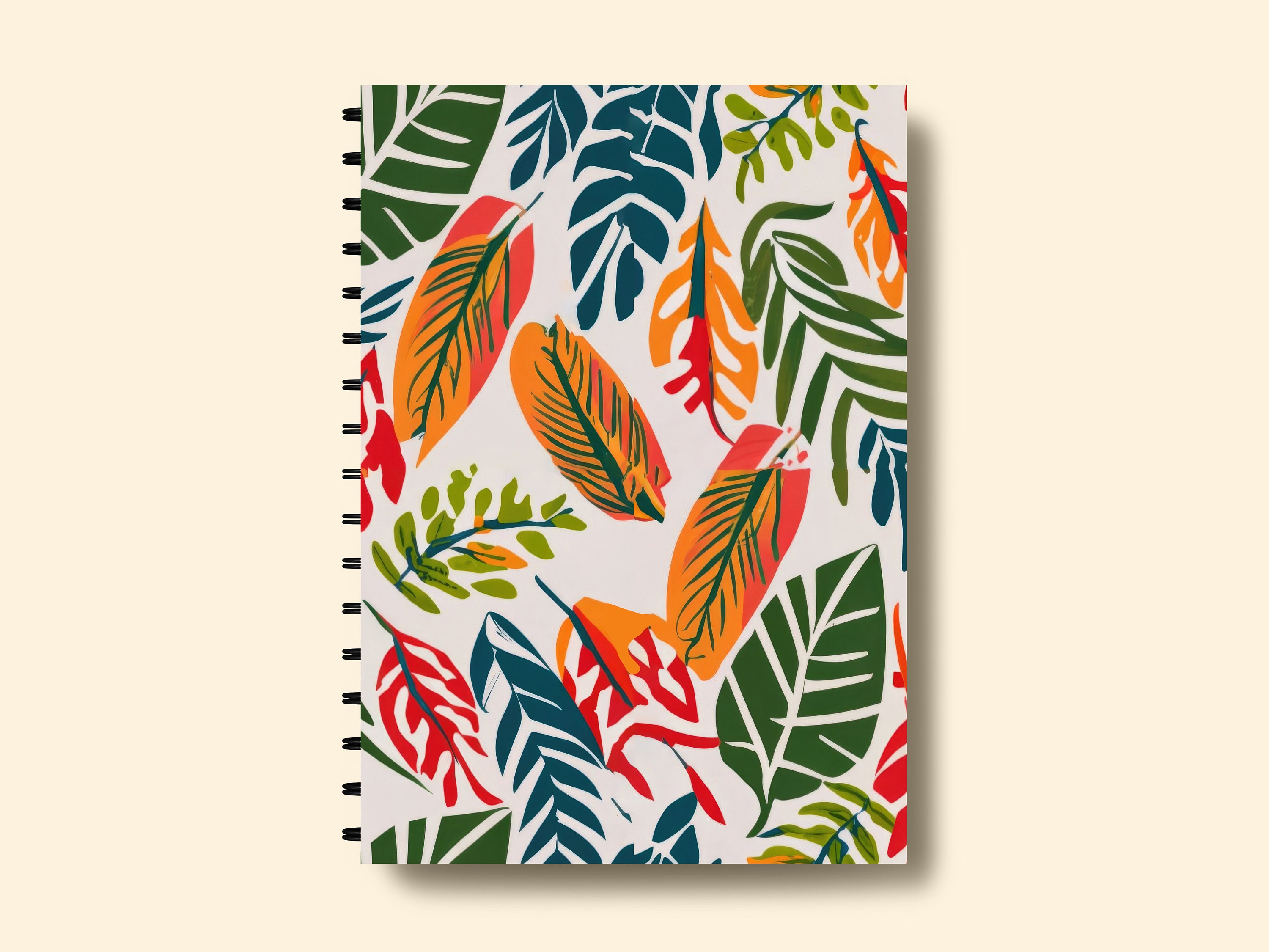 Seamless Colorblock Pattern, Modern Leaf Pattern, Seamless Leaves ...