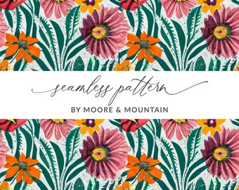 Modèle sans couture de marguerites mod, motif marguerite peint moderne, échinacée violette transparente, pour la conception textile, marguerite de fleurs sauvages printanières