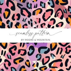 Pink Cheetah Print Background, Girly Animal Print Pattern, Pink Leopard Print Seamless Pattern, Pink Animal Print Digital Paper Design