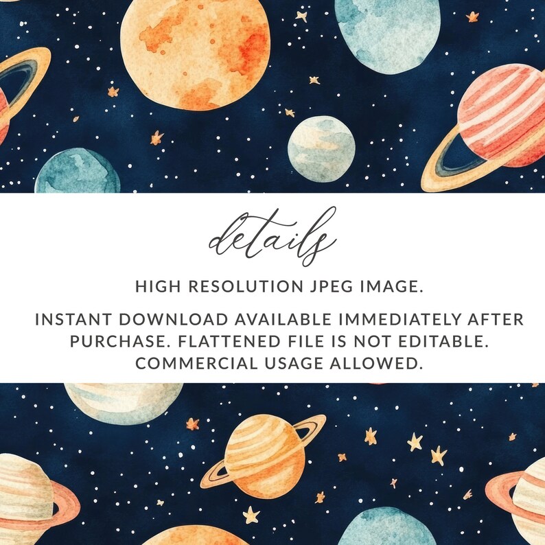 Outerspace Seamless Background Pattern PNG Solar System