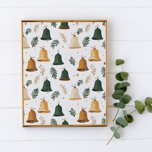 Seamless Bells Background Winter Jingle Bells Pattern Christmas Bells ...