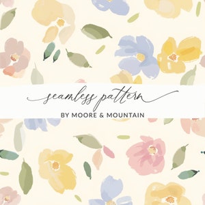 Motif floral printanier pastel, joli motif de fond de fleurs printanières pastel pour usage commercial Floral pastel, motif de petites fleurs pastel