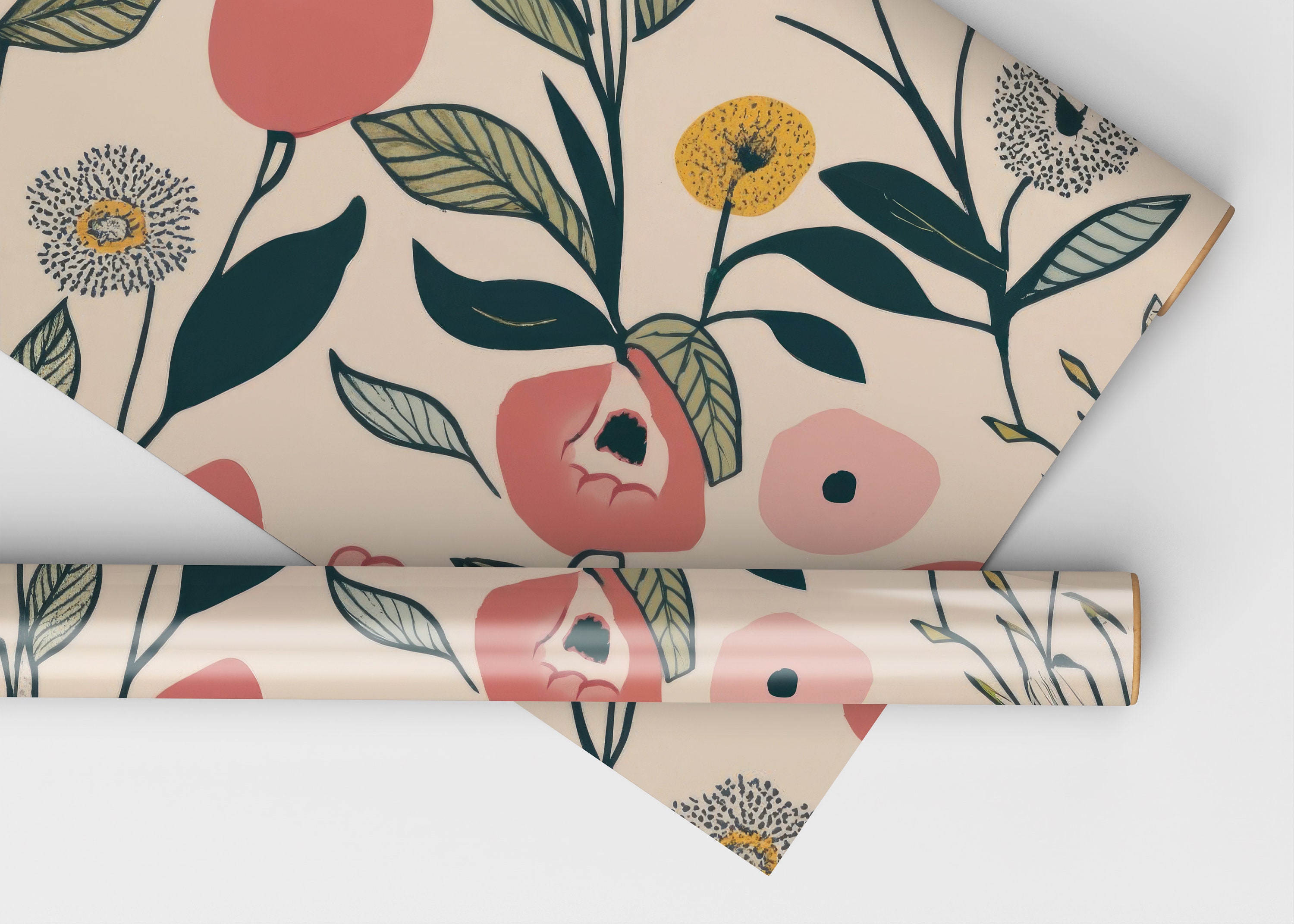 Seamless Modern Floral Pattern, Cute Pink Modern Floral Pattern ...