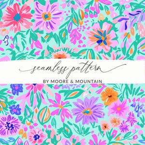 Ditsy Floral Light Purple Pattern With Tiny Flowers, Pink and Purple Preppy Floral Background Girly Flowers Pattern Summery Floral Pattern
