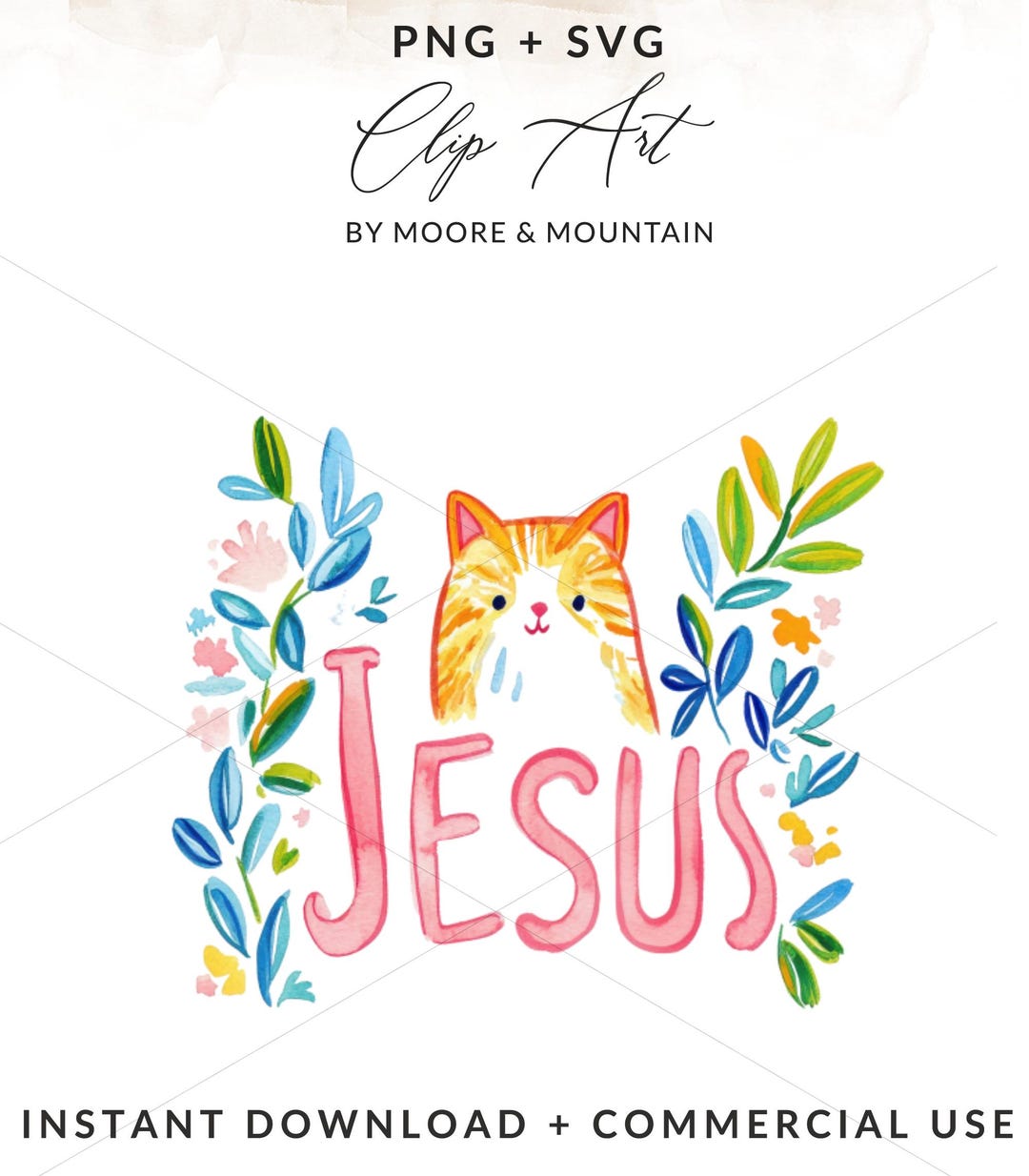 Preppy Jesus Block Letters PNG Digital Download, Christian Jesus Clip ...