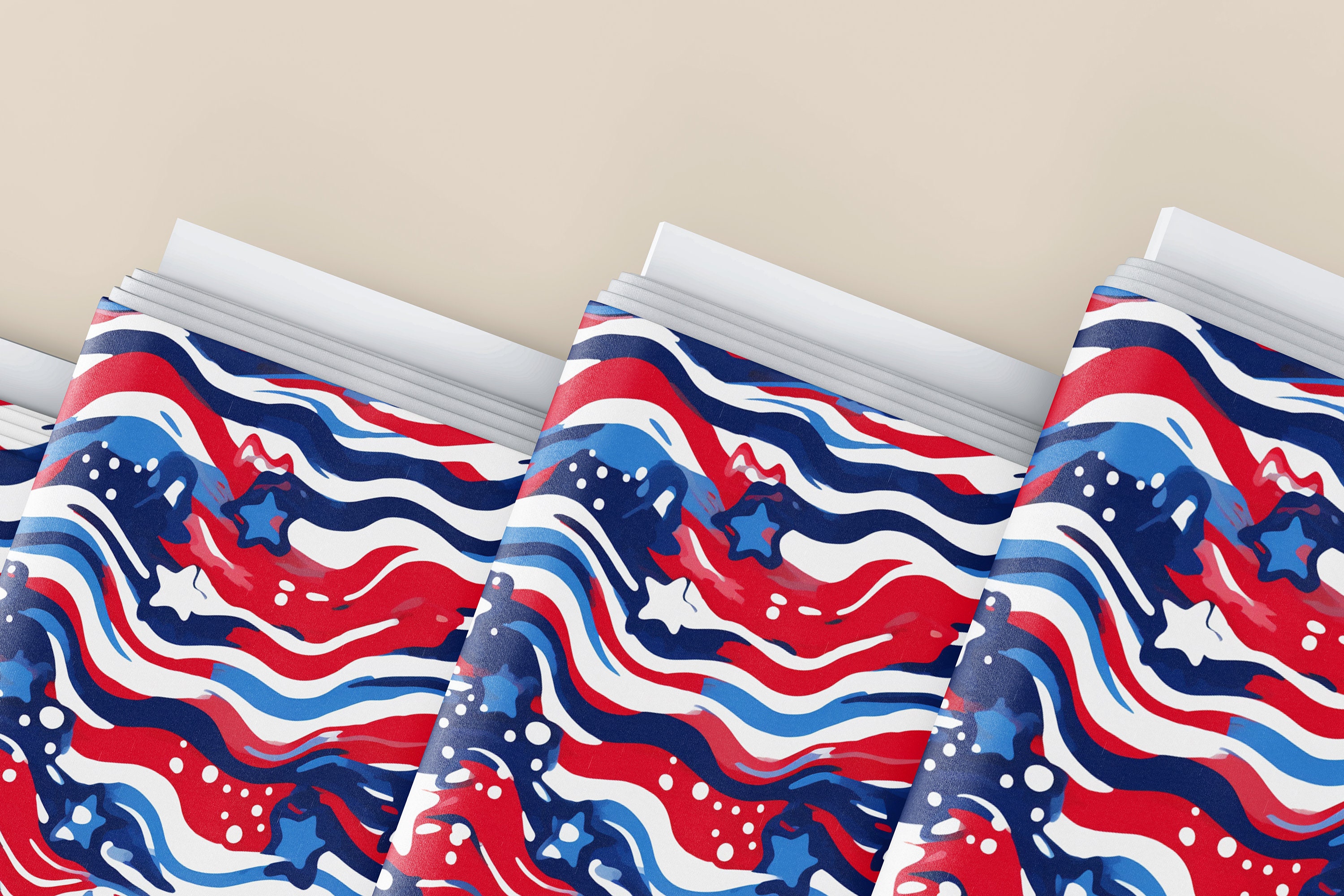 Seamless Patriotic Background, 4th of July Seamless Background, Red ...