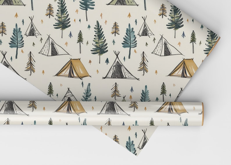 Patterned Tents Seamless Camping Pattern, Camping Background, Camp Tent Seamless ...