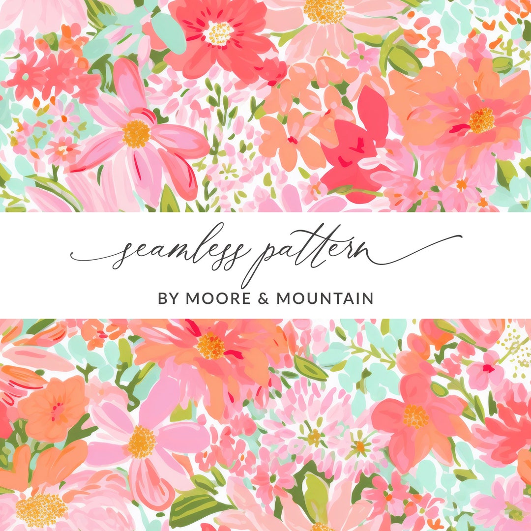 Neon Pink Flowers Background, Pink and Red Flower Pattern, Summer Floral  Seamless Pattern, Summer Flowers Background, Bright Pink Flowers - Etsy, image size:1080x1080