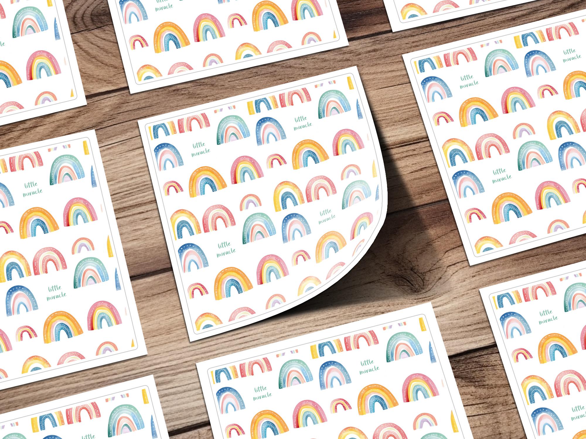 Watercolor Rainbow Digital Paper, Seamless Pastel Rainbow Pattern ...
