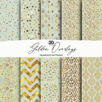 Deep Pink and Gold Digital Paper Pack, Digital Scrapbooking, 12 Jpg ...