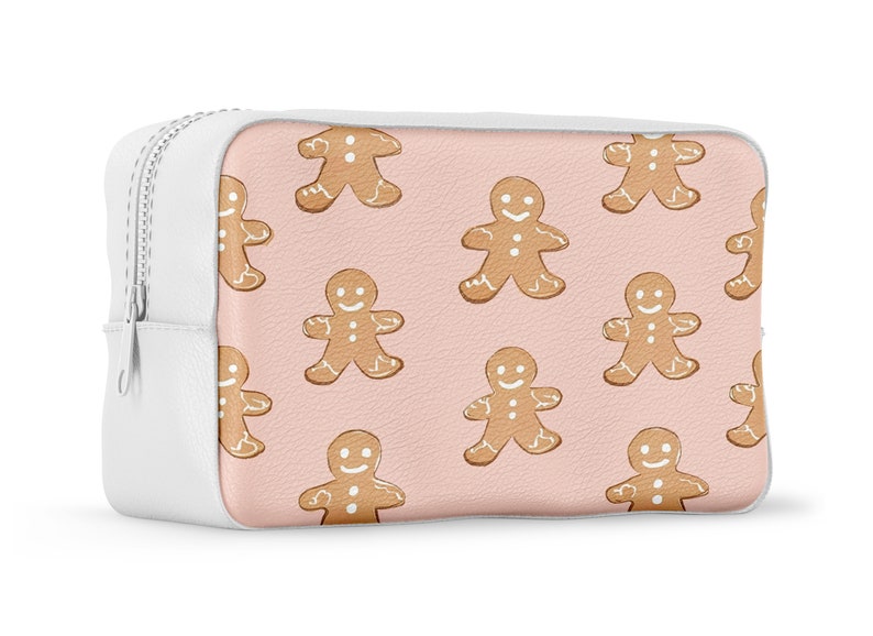 Seamless Gingerbread Man Pattern Pink Christmas Gingerbread Man ...