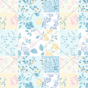 Seamless floral pattern, digital download, spring flowers design, pastel colors, commercial use, crafting, scrapbooking, DIY projects