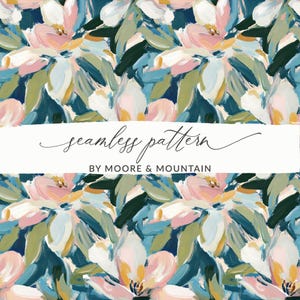 Patrón floral sin costuras de mal humor, pintura al óleo, flores, naturaleza muerta, fondo sin costuras, impresión floral para diseño de tela PNG
