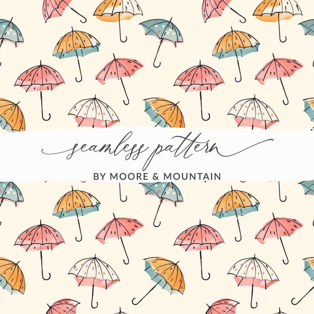 Seamless Umbrella Background Seamless Cute Spring Background Pattern ...
