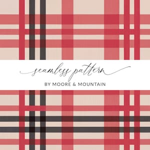 Modern Red and Pink Plaid Background, Seamless Plaid, Valentines Day Plaid, Valentines Seamless Background, Classic Plaid Pattern Seamless