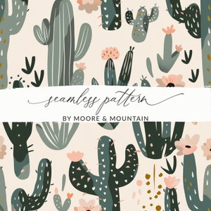 Motif imprimé cactus neutre Boho sans couture arrière-plan imprimé cactus Motif cactus sans couture du désert pour la conception de tissu à usage commercial