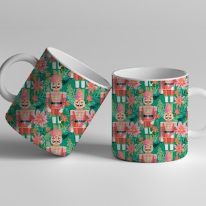 Preppy Christmas Seamless Nutcracker Pattern, Watercolor Nutcracker ...