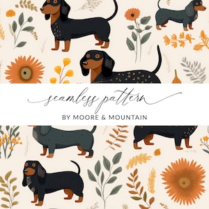 Dackel Hintergrundmuster, niedlichen Weenie Hund Hintergrundmuster, Weenie Hunde nahtlose Muster Digital Weenie Hunde Hintergrund, niedlichen Hunde