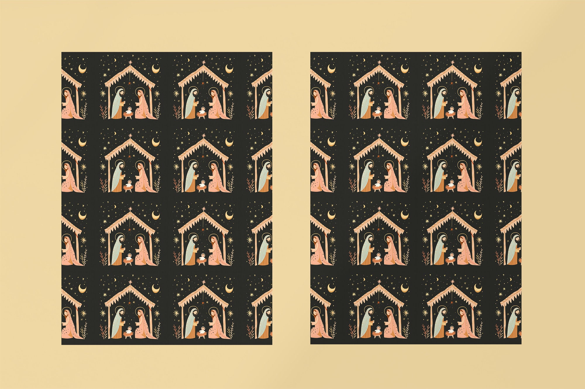 Nativity Background Pattern Nativity Scene Background PNG Seamless Nativity Background Pattern ...