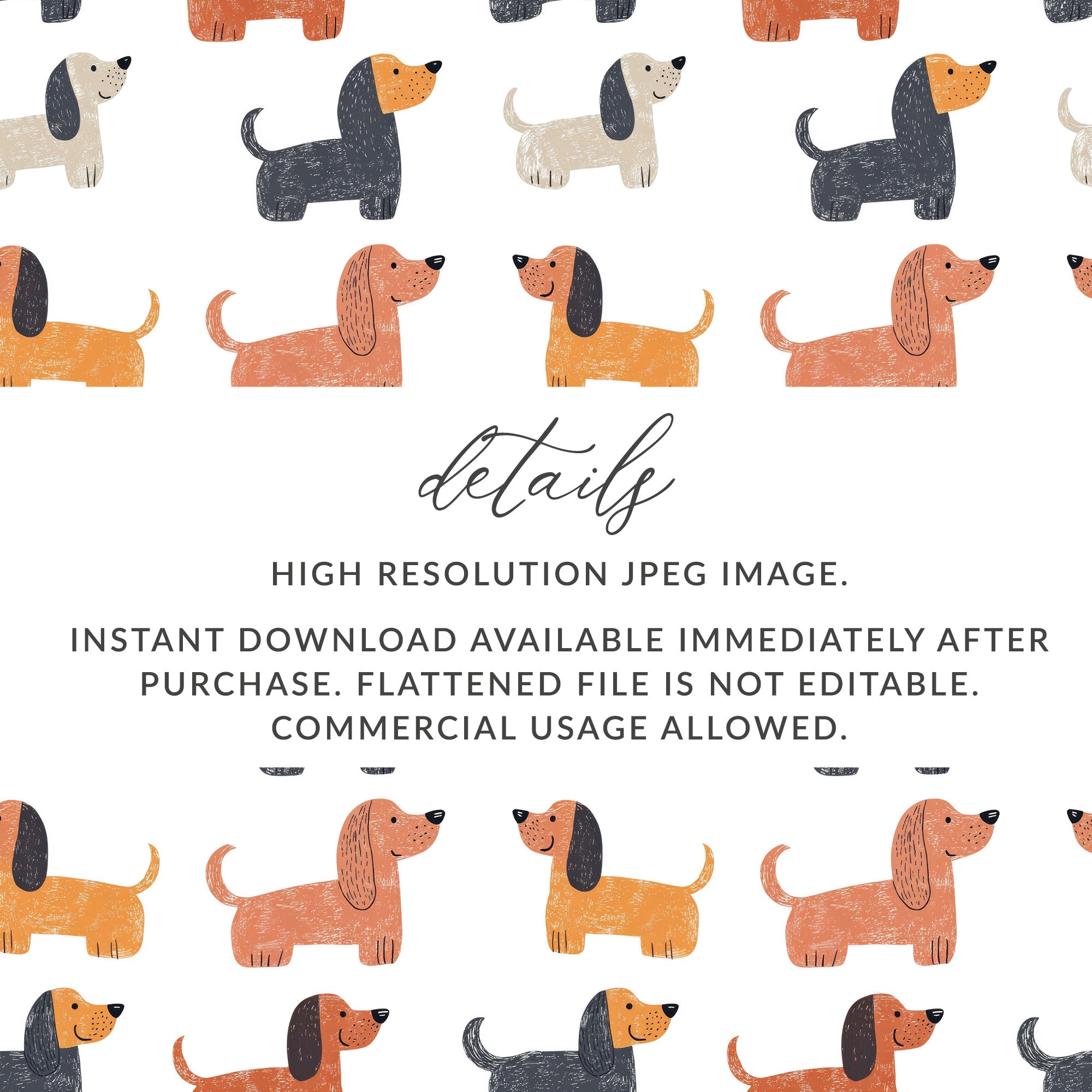 Weenie Honden naadloos achtergrondpatroon Teckel achtergrondpatroon  herhalende schattige honden achtergrond, eigenzinnige honden png - Etsy  België, image size:2000x2000