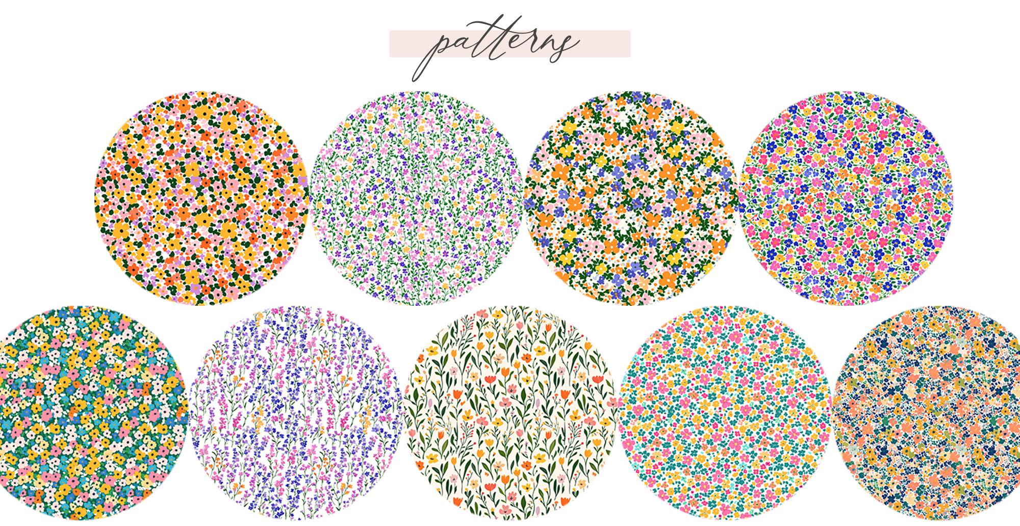 Ditsy Simple Pattern 30 Seamless Ditsy Floral Patterns, Seamless Small Floral Prints, Bright ...