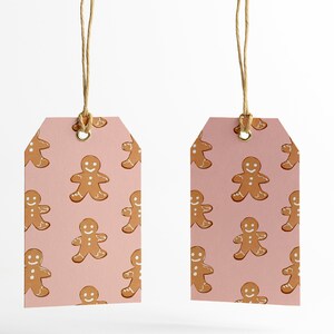 Seamless Gingerbread Man Pattern Pink Christmas Gingerbread Man ...