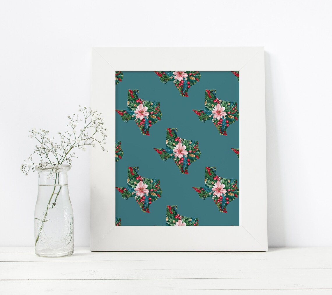 Texas State Background State of Texas Repeating Pattern Floral Texan ...
