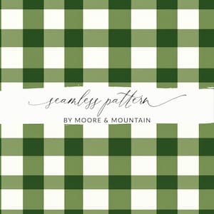 Olive Green Gingham Seamless Pattern Sage Green Checked Background, Sage Green Gingham Pattern File, Seamless File PNG Green Checked