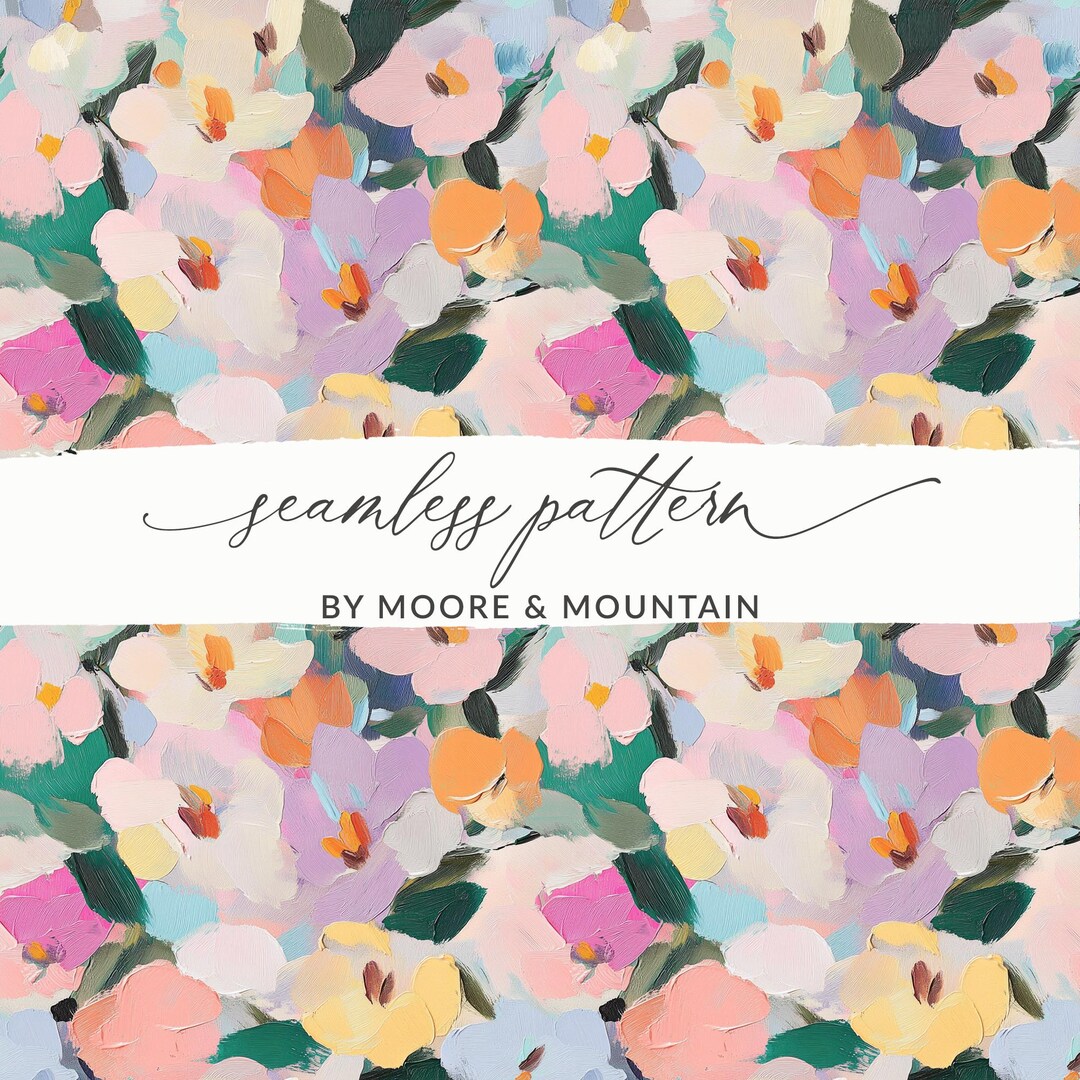 Spring Abstract Floral Pattern Spring Abstract Acrylic Floral Seamless Pattern PNG Spring Flowers ...