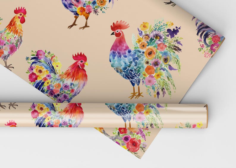 Chicken Repeat Pattern Cute Chickens Seamless Background Farmhouse Chicken Repeating Pattern ...