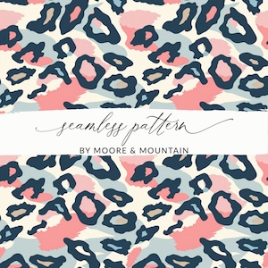 Modern Leopard Print Seamless Pattern Pink Cheetah Print Seamless Pattern, Trendy Animal Print Pattern Background Digital Paper Safari Print