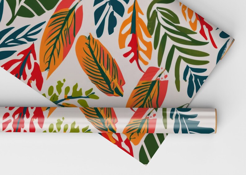 Seamless Colorblock Pattern, Modern Leaf Pattern, Seamless Leaves ...