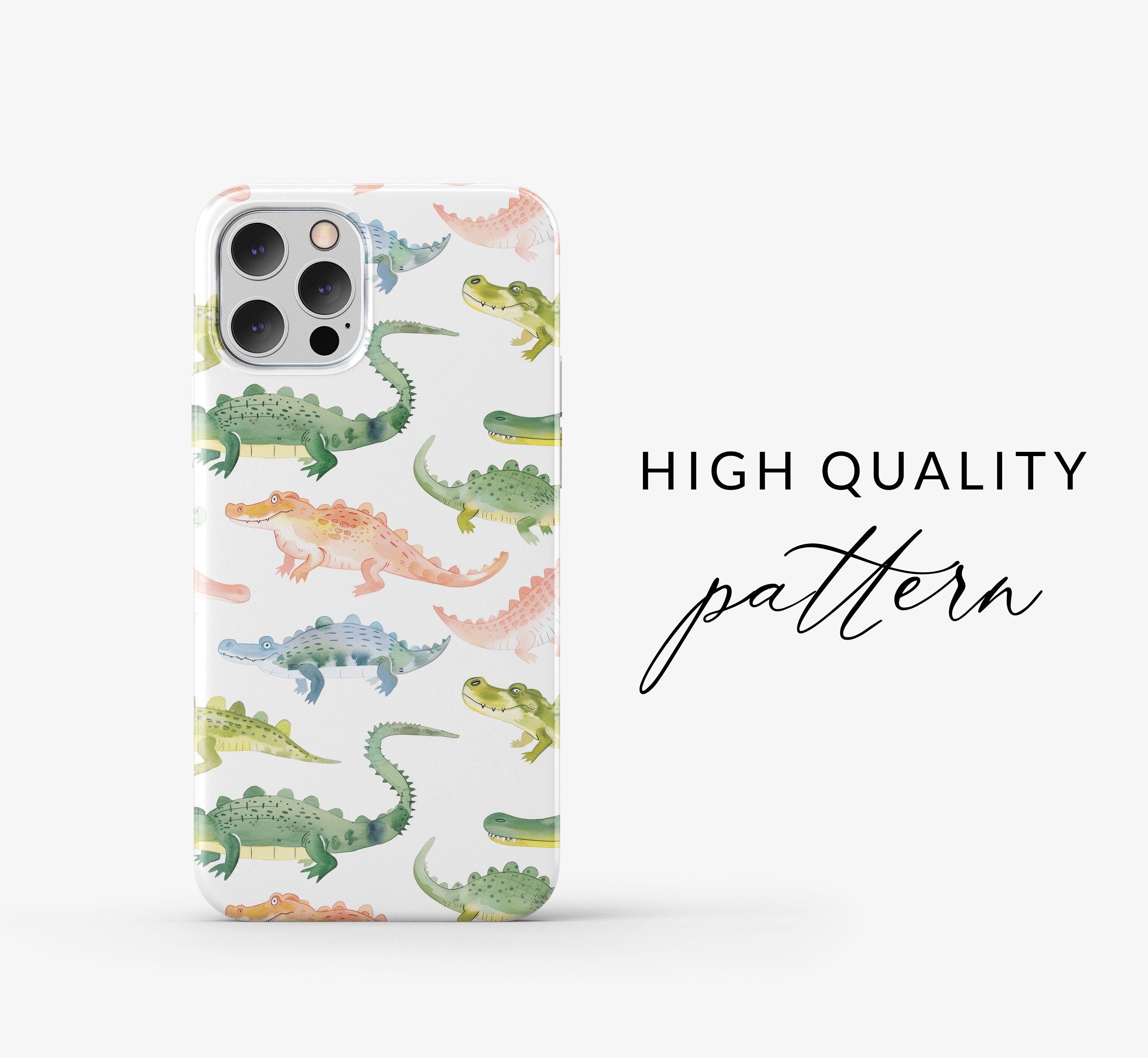 Cute Alligators Seamless Pattern, Watercolor Alligator Repeating ...