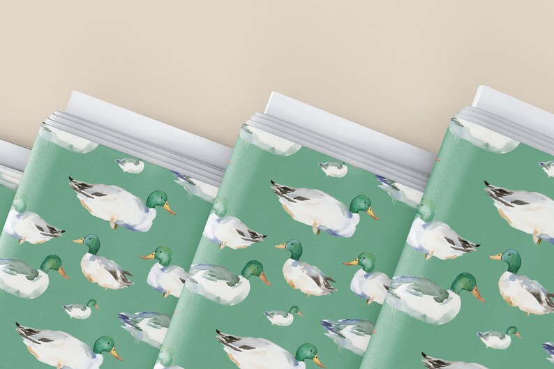 Seamless Duck Pattern, Mallard Duck Seamless Background, Cute ...