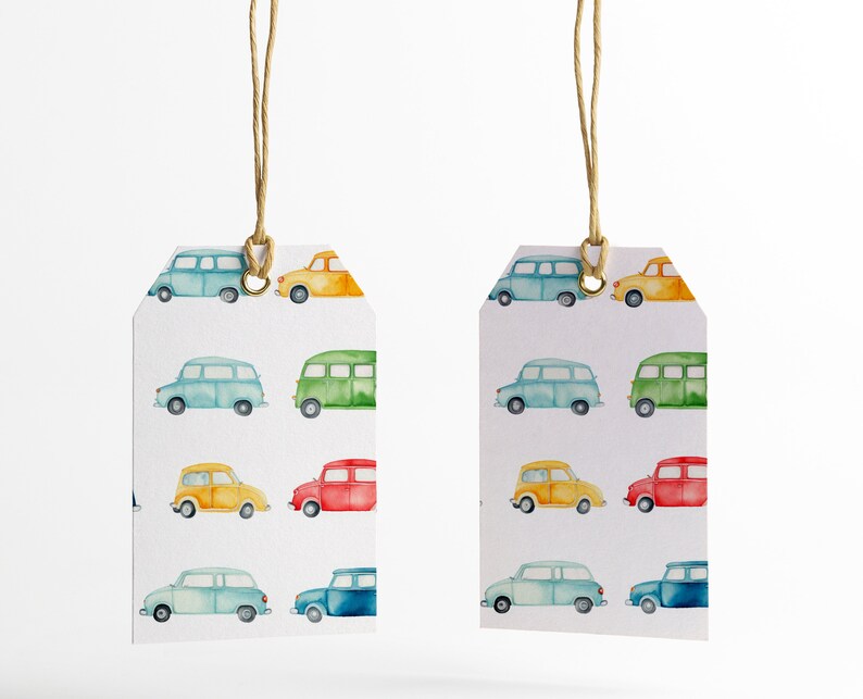 Colorful Cars Repeating Background Pattern for Textile Design Boys Cars Pattern, Watercolor Cars Background, Vintage Car Pattern Handpainted image 2