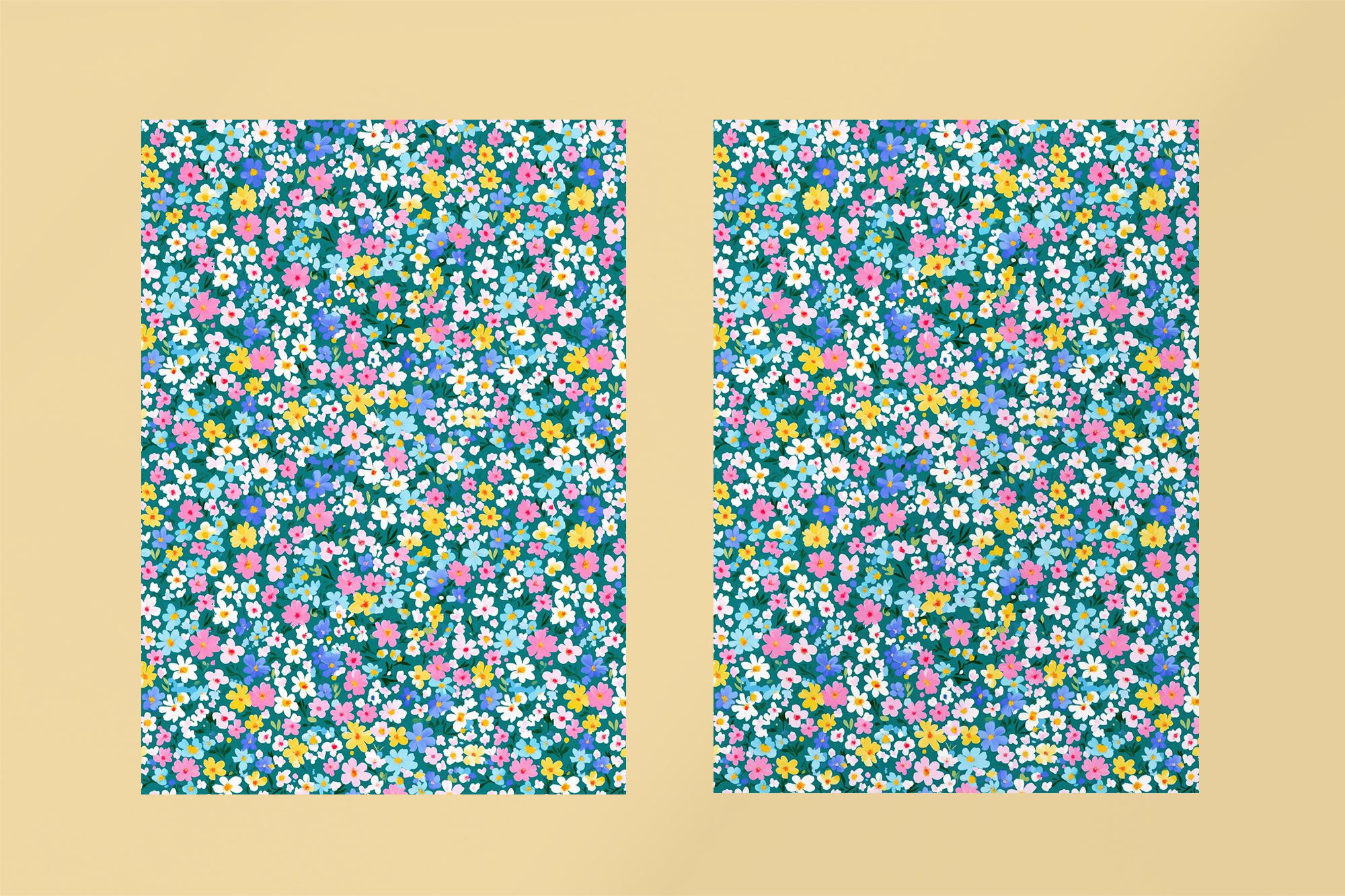 Ditsy Simple Pattern 30 Seamless Ditsy Floral Patterns, Seamless Small Floral Prints, Bright ...