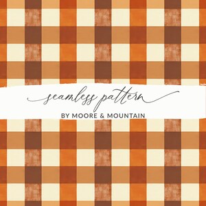 May include: A seamless pattern featuring a checkered design in shades of brown, orange, and cream. The pattern is perfect for use in a variety of crafts and projects.