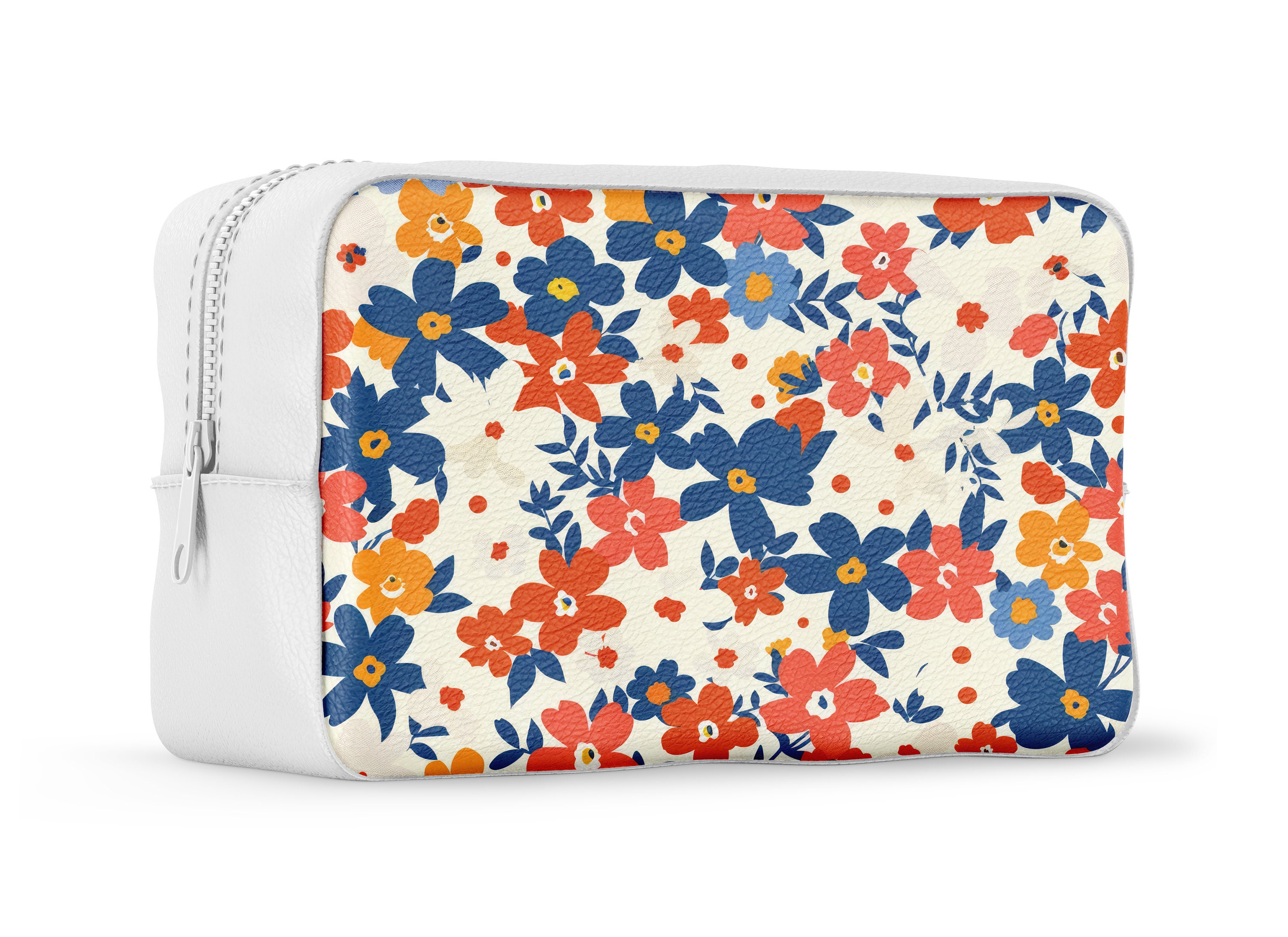 Red White and Blue Ditsy Floral Patriotic Background 4th of July ...