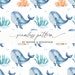 Seamless Whale Background Pattern, Cute Watercolor Whale Background for ...