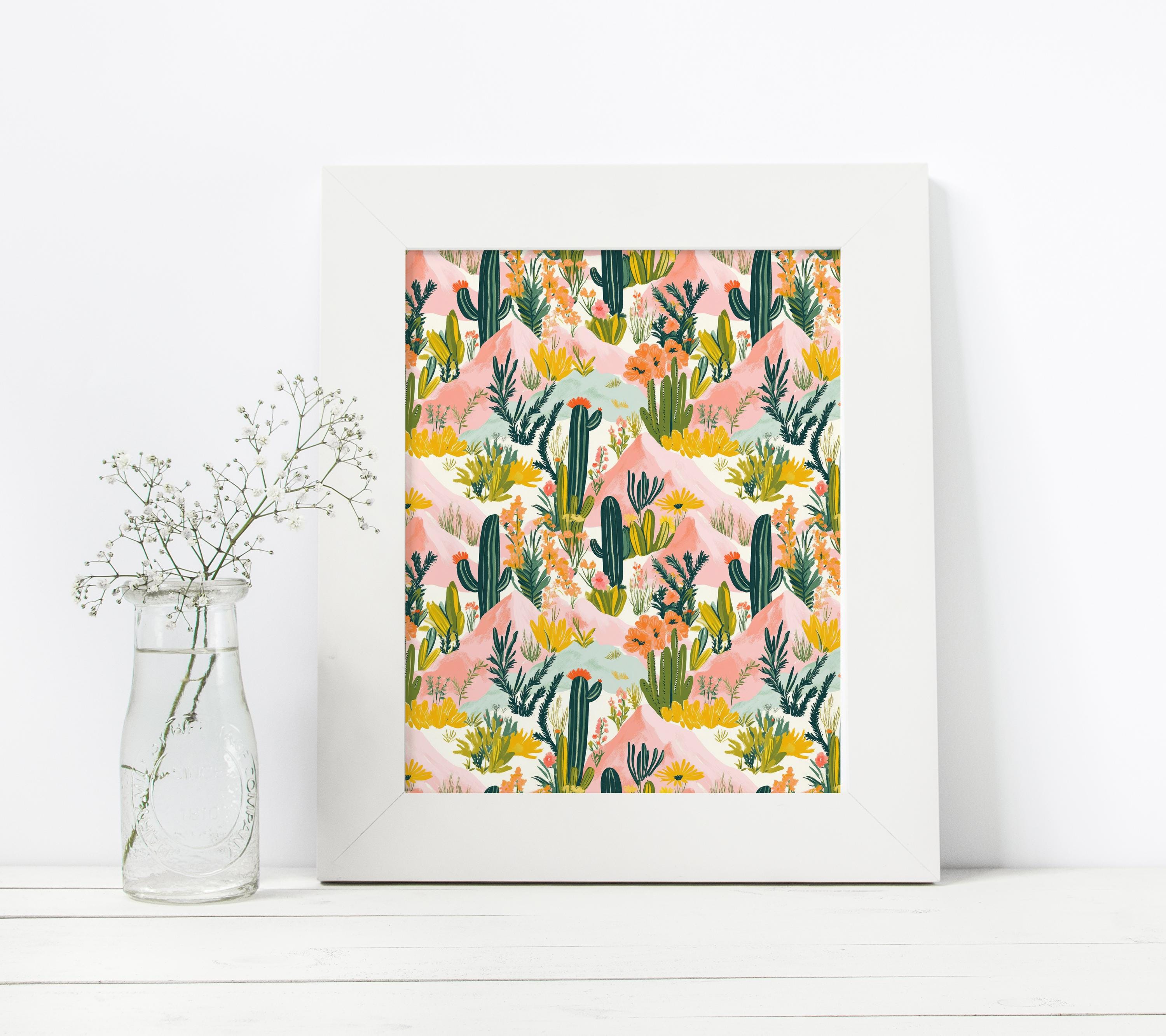Seamless Desert Background Pattern Arizona Background, Southwestern ...