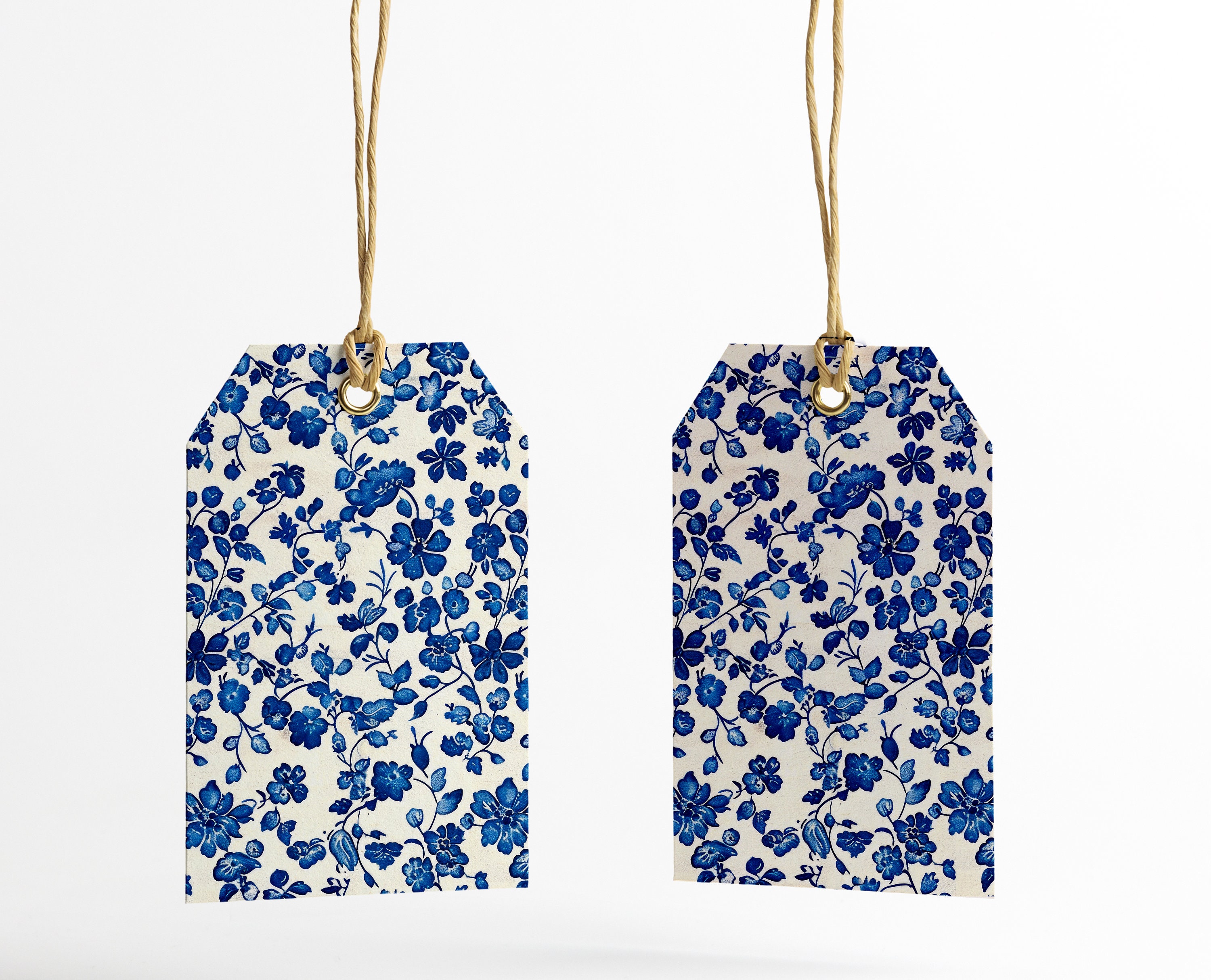 ヴィンテージのディッツィーブルーの花柄、シノワズリブルーの花の背景